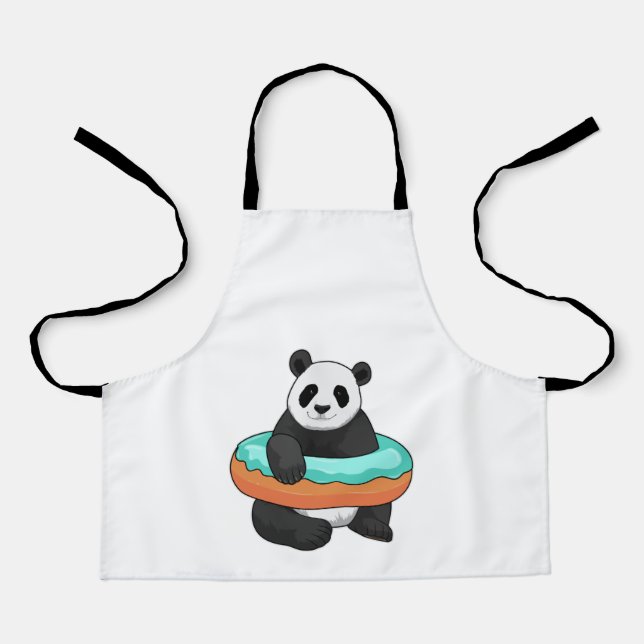 Panda mit Donut Schürze (Vorderseite)