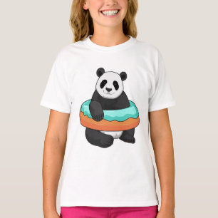 Panda mit Donut T-Shirt