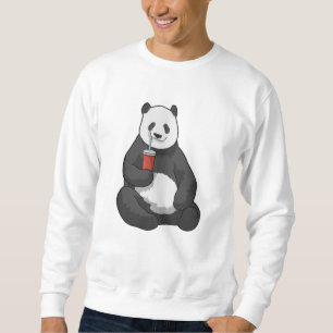 Panda mit Drink Sweatshirt