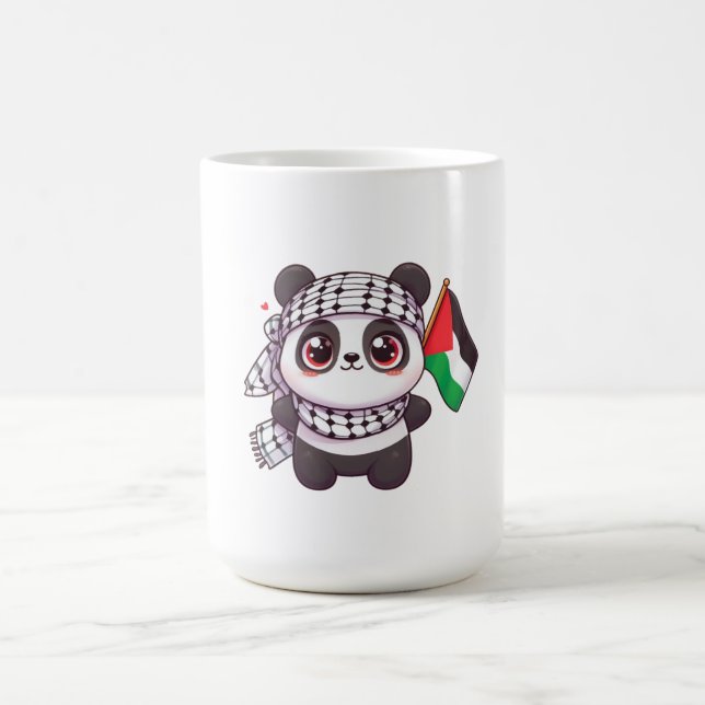 Panda mit Frieden in Palästina Kaffeetasse (Mittel)