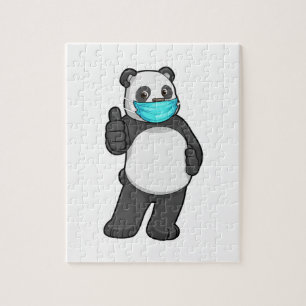Panda mit Gesichtsmaske