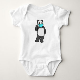 Panda mit Gesichtsmaske Baby Strampler
