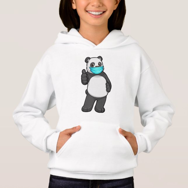 Panda mit Gesichtsmaske Hoodie (Vorderseite)