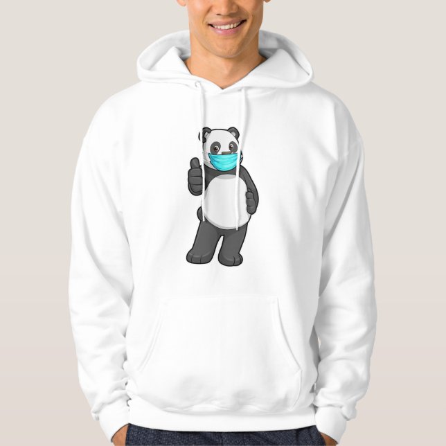 Panda mit Gesichtsmaske Hoodie (Vorderseite)