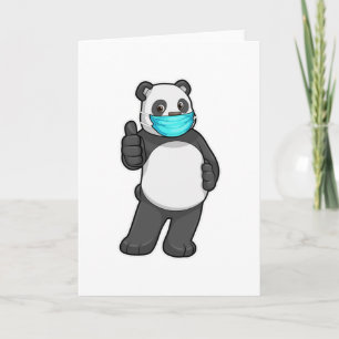 Panda mit Gesichtsmaske Karte