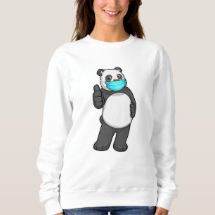 Panda mit Gesichtsmaske Sweatshirt