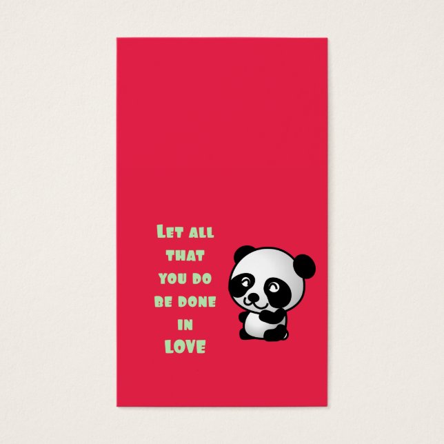 Panda mit inspirierendem Zitat zur Liebe (Vorderseite)