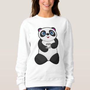 Panda mit Kaffee-Cup Sweatshirt