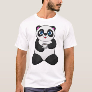 Panda mit Kaffee-Cup T-Shirt