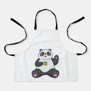 Panda mit Kaffee-Tasse Schürze