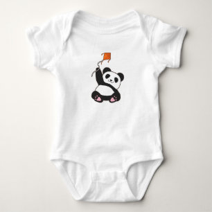Panda mit Kite Baby Strampler