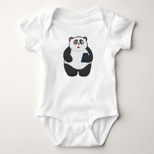 Panda mit Mobiltelefon Baby Strampler