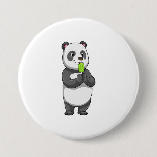 Panda mit Popsikel Button