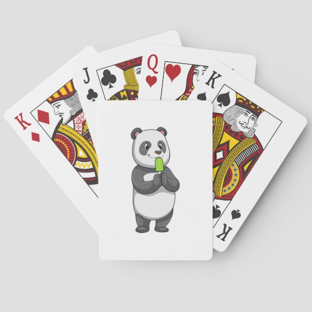 Panda mit Popsikel Spielkarten (Rückseite)
