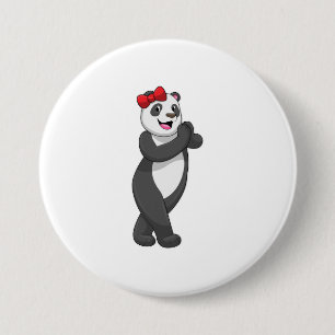 Panda mit Ribbon Button