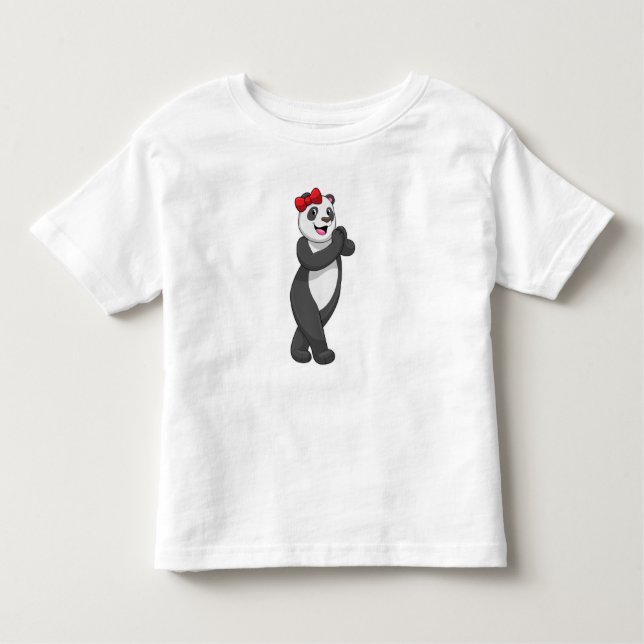 Panda mit Ribbon Kleinkind T-shirt (Vorderseite)