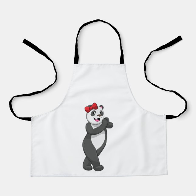 Panda mit Ribbon Schürze (Vorderseite)
