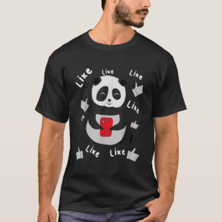 Panda mit Smartphone T-Shirt