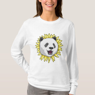 Panda mit Sonnenblume T-Shirt