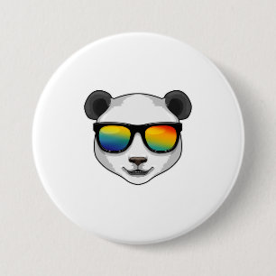 Panda mit Sonnenbrille Button