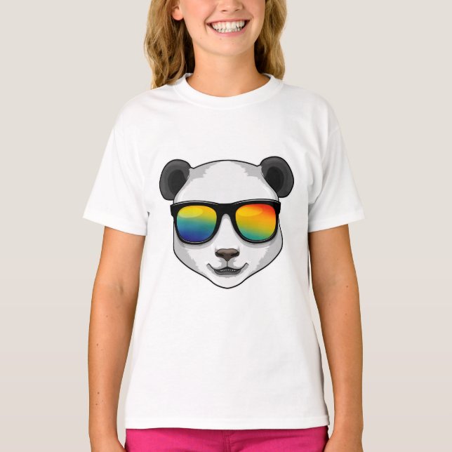 Panda mit Sonnenbrille T-Shirt (Vorderseite)