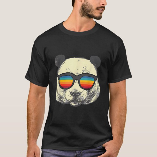 Panda mit Sonnenbrille T-Shirt (Vorderseite)