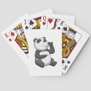 Panda mit Teecup Spielkarten