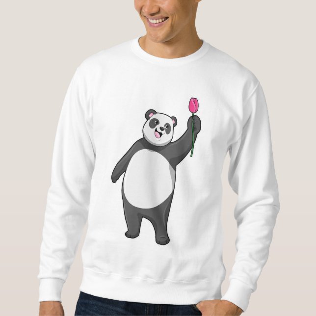 Panda mit Tulip Sweatshirt (Vorderseite)