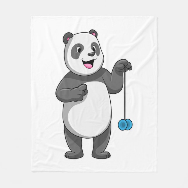 Panda mit Yo-yo Fleecedecke (Vorderseite)