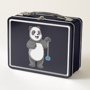Panda mit Yo-yo Metall Brotdose