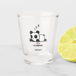 Panda-Modus: 1% Akku - Lustiger schlafender Panda Schnapsglas