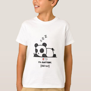 Panda-Modus: 1% Akku - Lustiges Schlaf-Panda-T-Shi T-Shirt