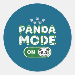 Panda-Modus Ein Lustiger Tierbär Liebhaber Besitze Runder Aufkleber