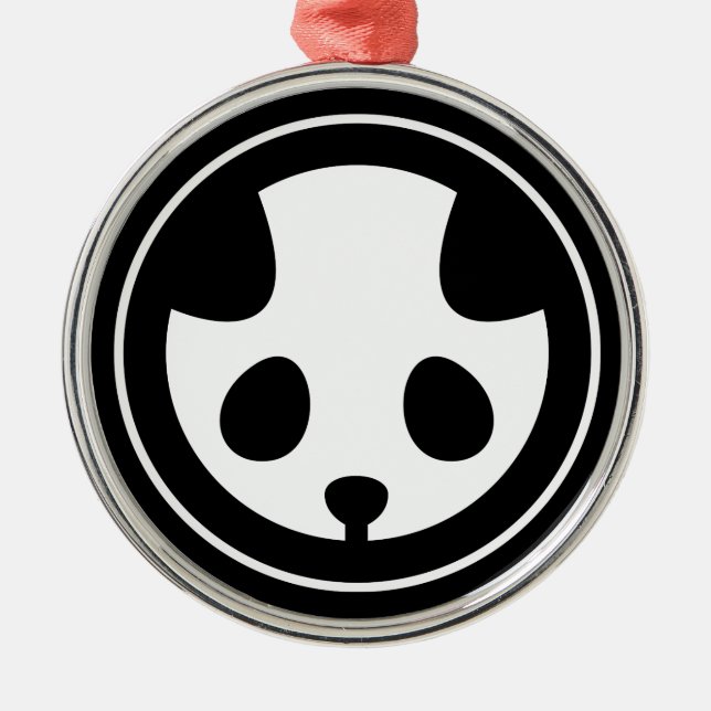 Panda mon silbernes ornament (Vorne)