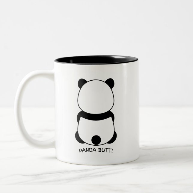 Panda-Monium in einem Cup! 🐼 ☕ 😂 Zweifarbige Tasse (Links)