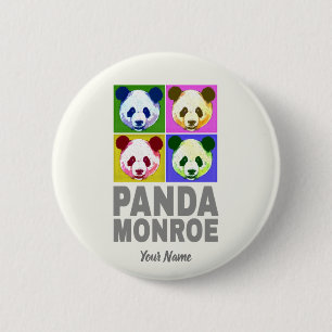 Panda Monroe Bear Pop Button
