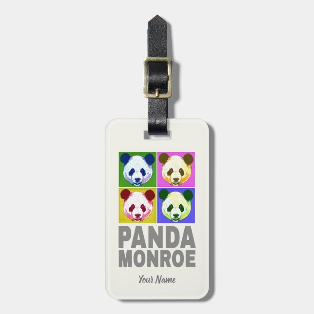 Panda Monroe Bear Pop Gepäckanhänger (Vorderseite vertikal)