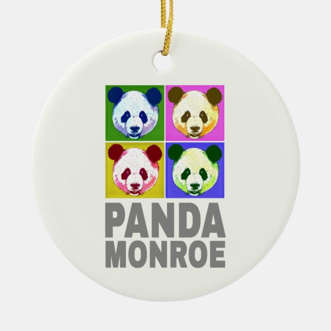 Panda Monroe Bear Pop Keramik Ornament (Vorne)