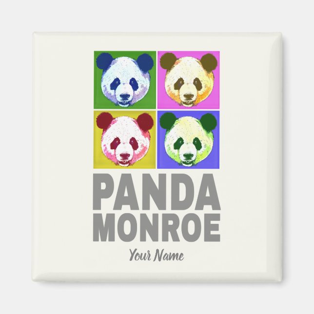 Panda Monroe Bear Pop Magnet (Vorne)