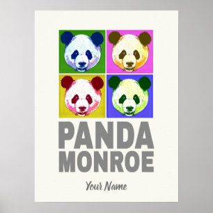 Panda Monroe Bear Pop Poster