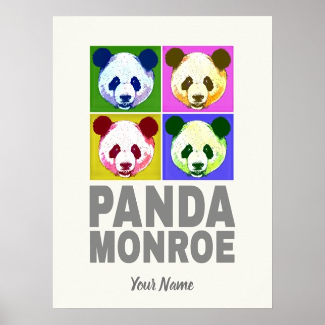 Panda Monroe Bear Pop Poster (Vorne)