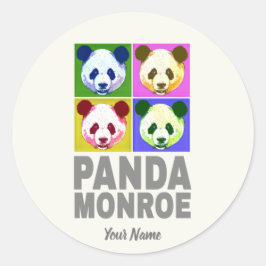 Panda Monroe Bear Pop Runder Aufkleber