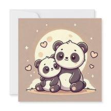 Panda Moon Liebe Card