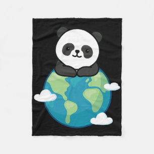 Panda Mother Earth Day Funny for Planet Environmen Fleecedecke
