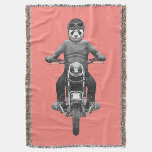 Panda Motorcyle Reiter Decke