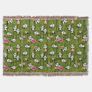 Panda-Muster 2 Decke