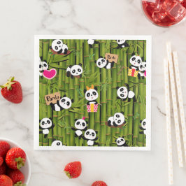 Panda-Muster 2 Serviette