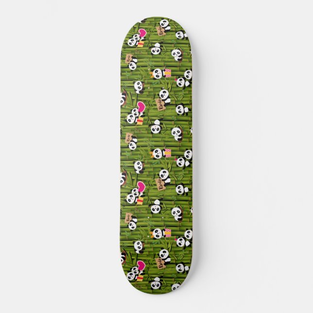 Panda-Muster 2 Skateboard (Vorderseite)