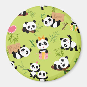 Panda-Muster 3 Magnet