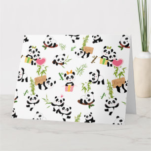 Panda-Muster Karte